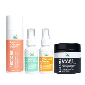 The Clear Set - Natural Anti-Acne Skincare Set with Salicylic Acid Serum;  Vitamin C Serum | Made for Acne Treatment