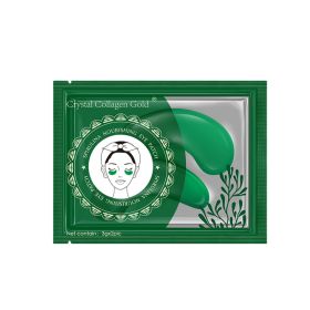 Crystal Collagen Gold Moisturizing And Firming Collagen Eye Mask Skin Care Product (Color: Green)